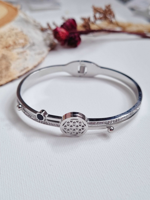 Bransoletka sztywna cyrkonia