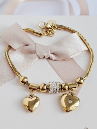 Bransoletka charms serce
