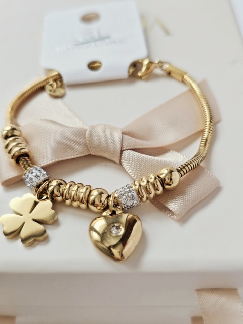 Bransoletka charms serce