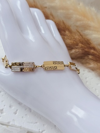 Bransoletka cyrkonia droga grecka