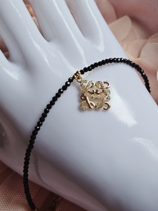 Bransoletka kryształki ażurek