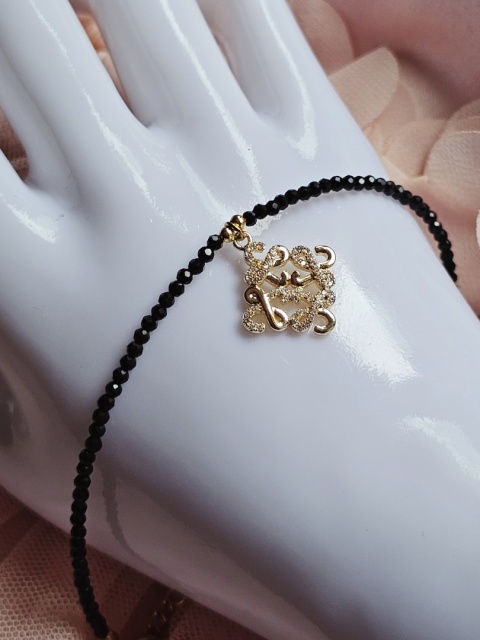 Bransoletka kryształki ażurek