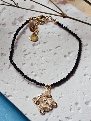 Bransoletka kryształki ażurek