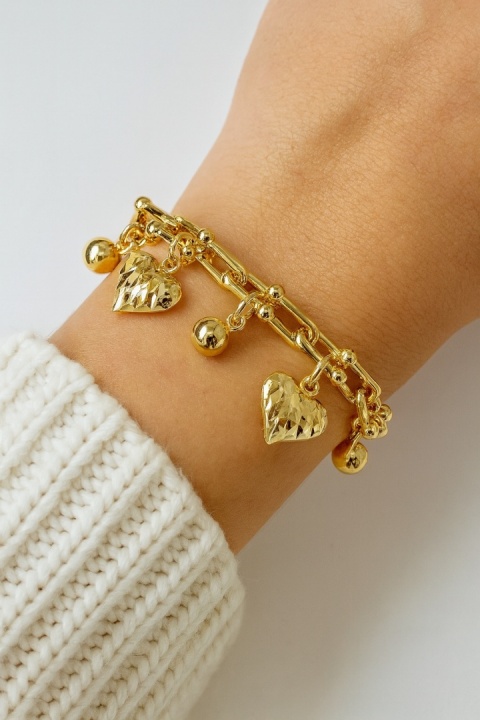 Bransoletka serce kulka