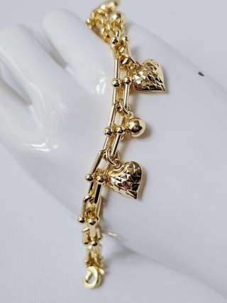 Bransoletka serce kulka