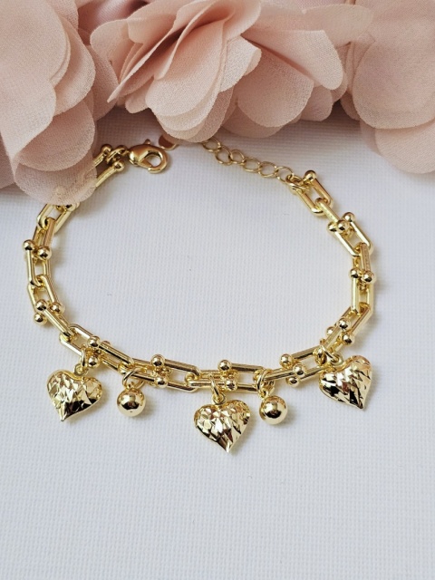 Bransoletka serce kulka