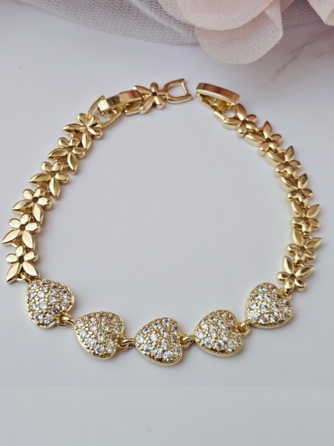 Bransoletka serce kwiatek