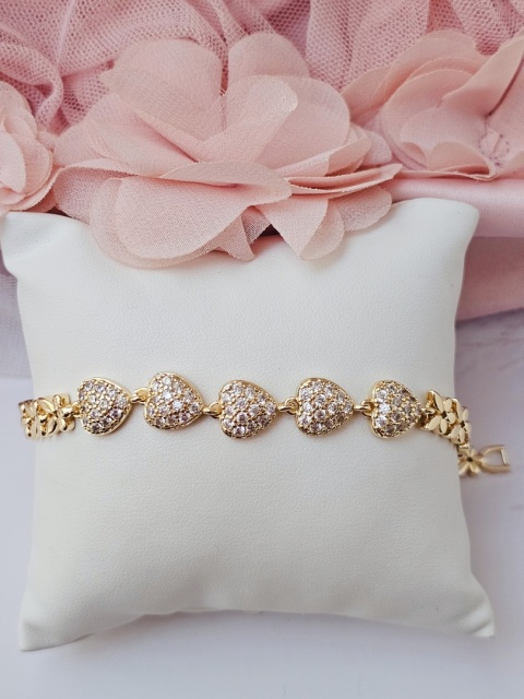 Bransoletka serce kwiatek