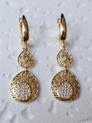 Kolczyki ażurek cyrkonia