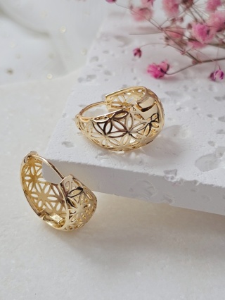 Kolczyki ażurek kwiat