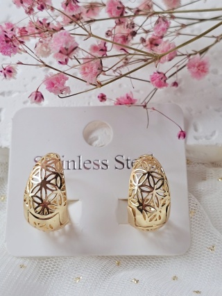 Kolczyki ażurek kwiat