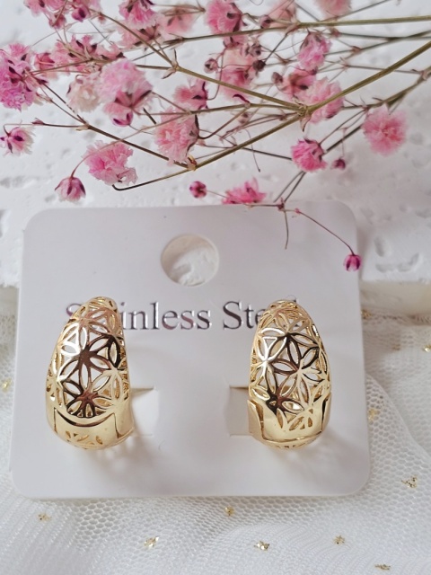 Kolczyki ażurek kwiat