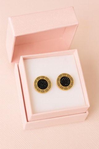 Kolczyki czarna cyrkonia