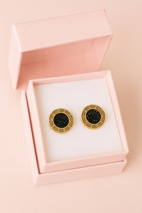 Kolczyki czarna cyrkonia