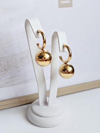 Kolczyki długie kulka