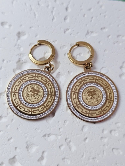 Kolczyki głowa lwa cyrkonia