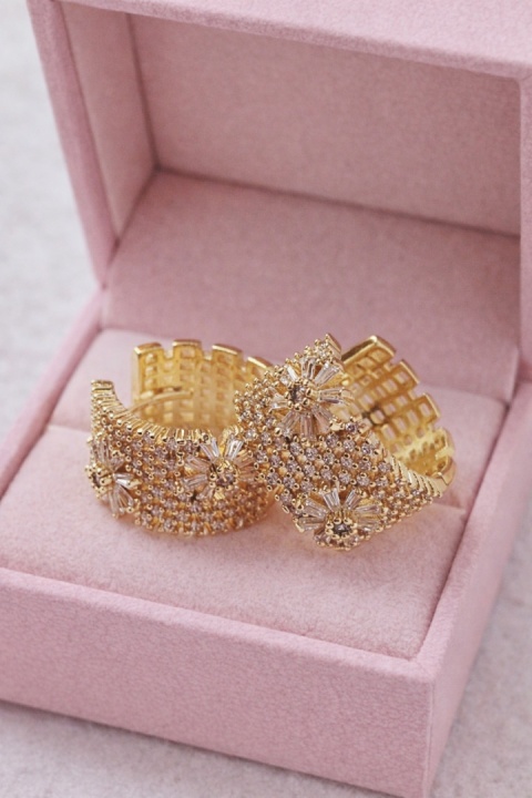 Kolczyki kryształek kwiat