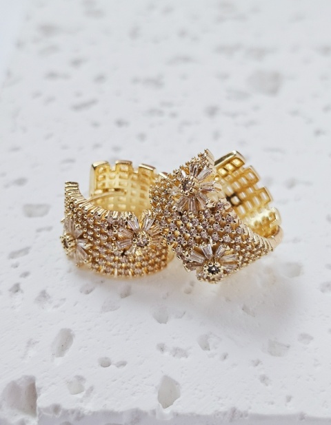 Kolczyki kryształek kwiat