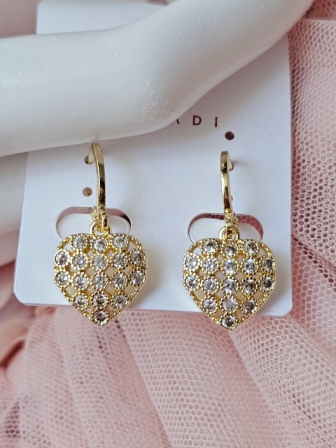 Kolczyki serce cyrkonia