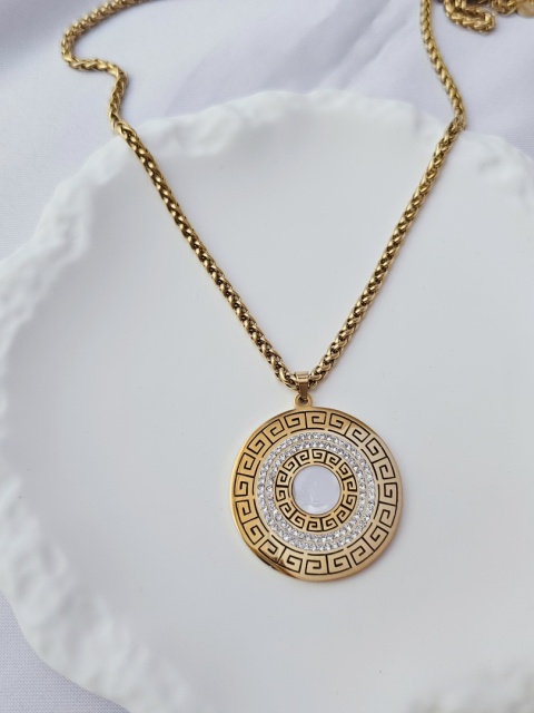 Naszyjnik droga grecka masa perłowa