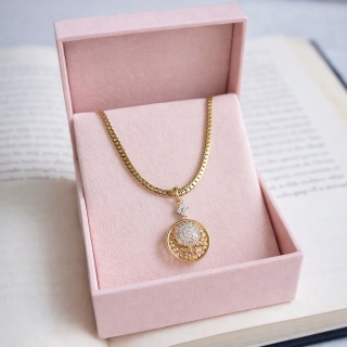 Naszyjnik kuleczka cyrkonia