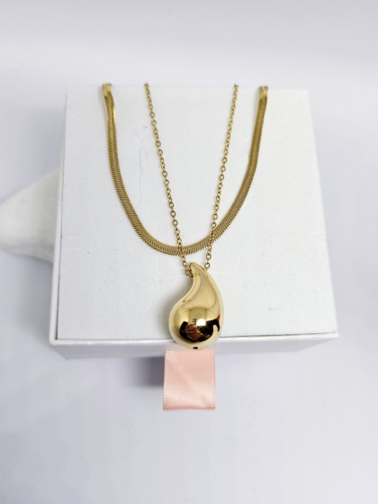 Naszyjnik podwójny kropla