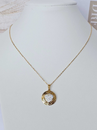 Naszyjnik serce cyrkonia