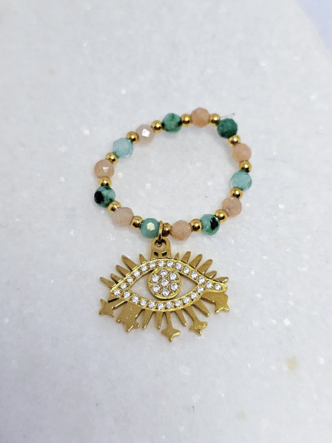 Pierścionek elastyczny oko proroka