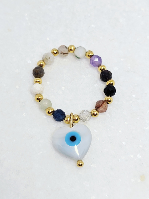 Pierścionek elastyczny serce