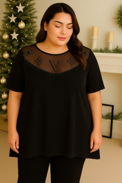 TUNIKA PLUS SIZE ❤️ CZARNA