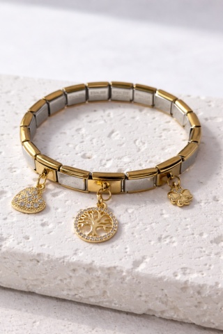 Bransoletka modułowa charms